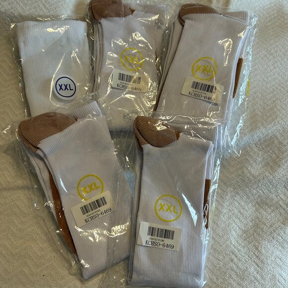 Compression Socks. Knee High. Size XXL. 5 New Unopen Pairs. (1141)